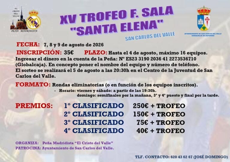 XV Trofeo Futbol Sala Santa Elena 2026